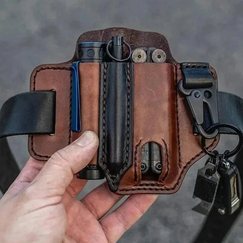 Heritage Leather EDC Organizer — Multi-Tool Belt Carry