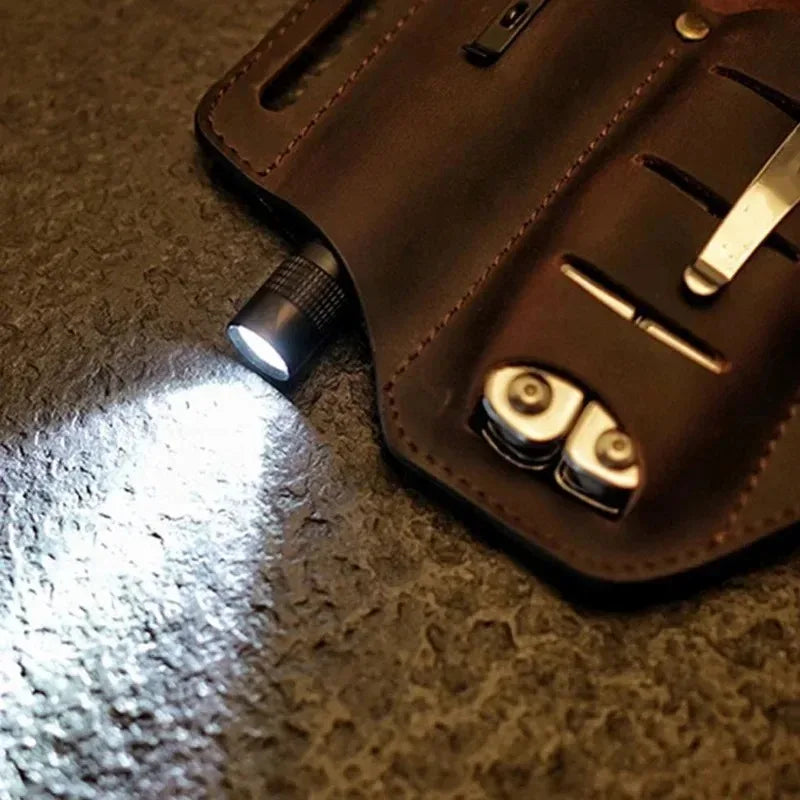 Heritage Leather EDC Organizer — Multi-Tool Belt Carry