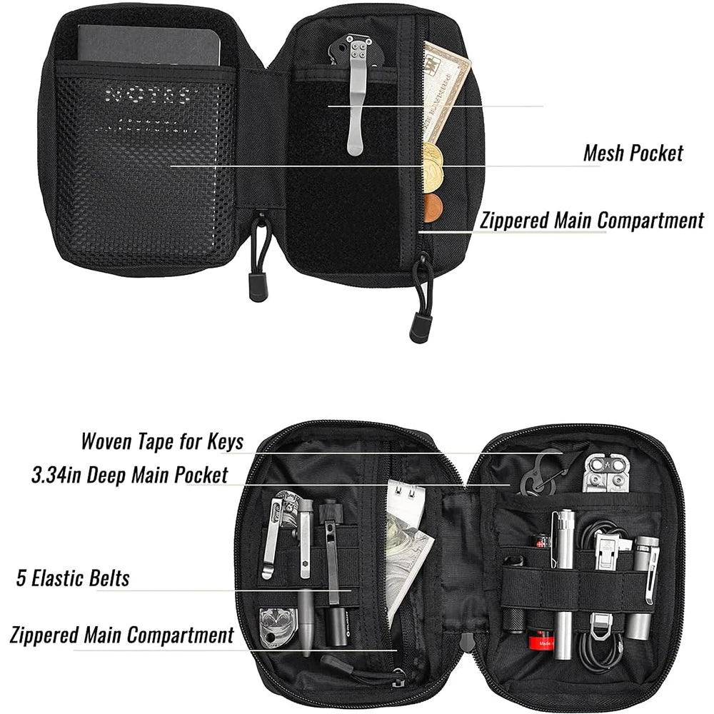 Everyday Carry EDC Organizer – Compact Multi-Pocket Utility Pouch